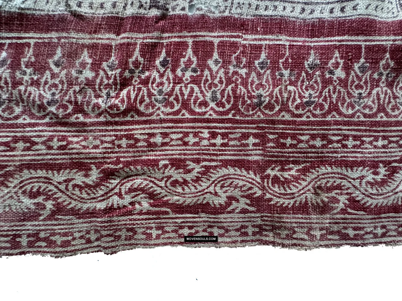 1925 Antique Indian Trade Textile Print Toraja Fragment