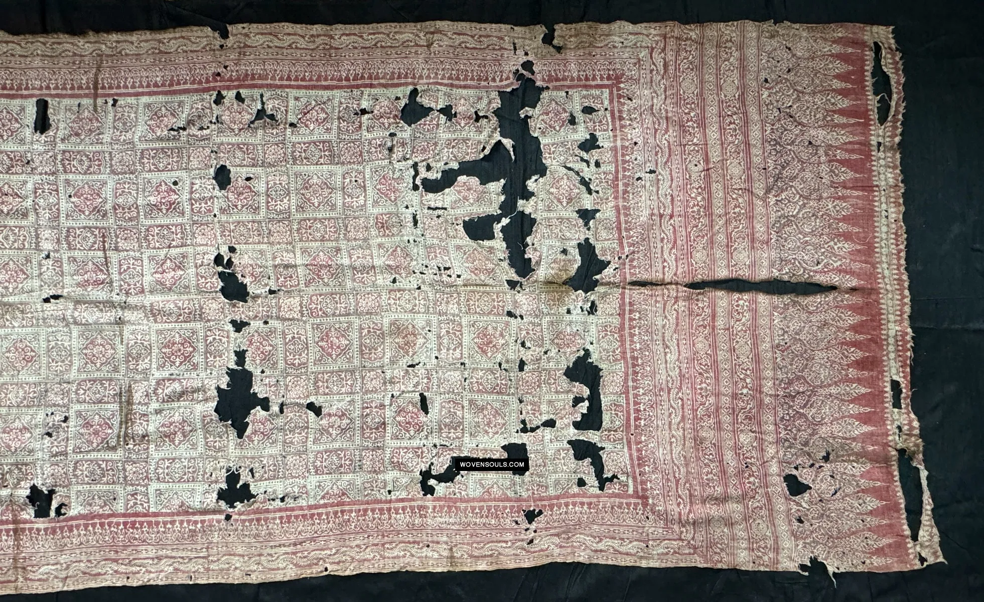 1925 Antique Indian Trade Textile Print Toraja Fragment