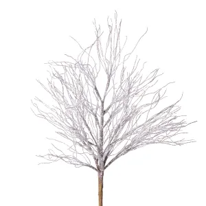 21" Glittered Iced Twig Bush