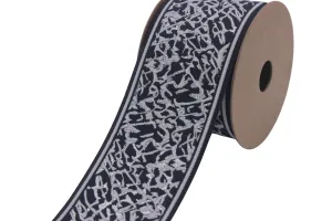 2.7" Embroidery Curtain Trim, Briar Jacquard Ribbon for Curtains, Drapery Banding, Drapery Trim Tape, Woven Border 195 V7