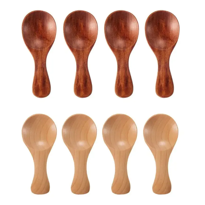 4Pcs Mini Wooden Spoon Set - Natural Elegance for Your Kitchen