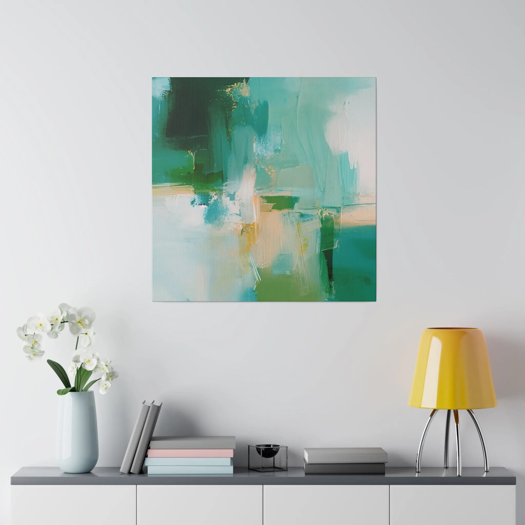 Abstract Canvas Wall Art | Sage Green Wall Artwork