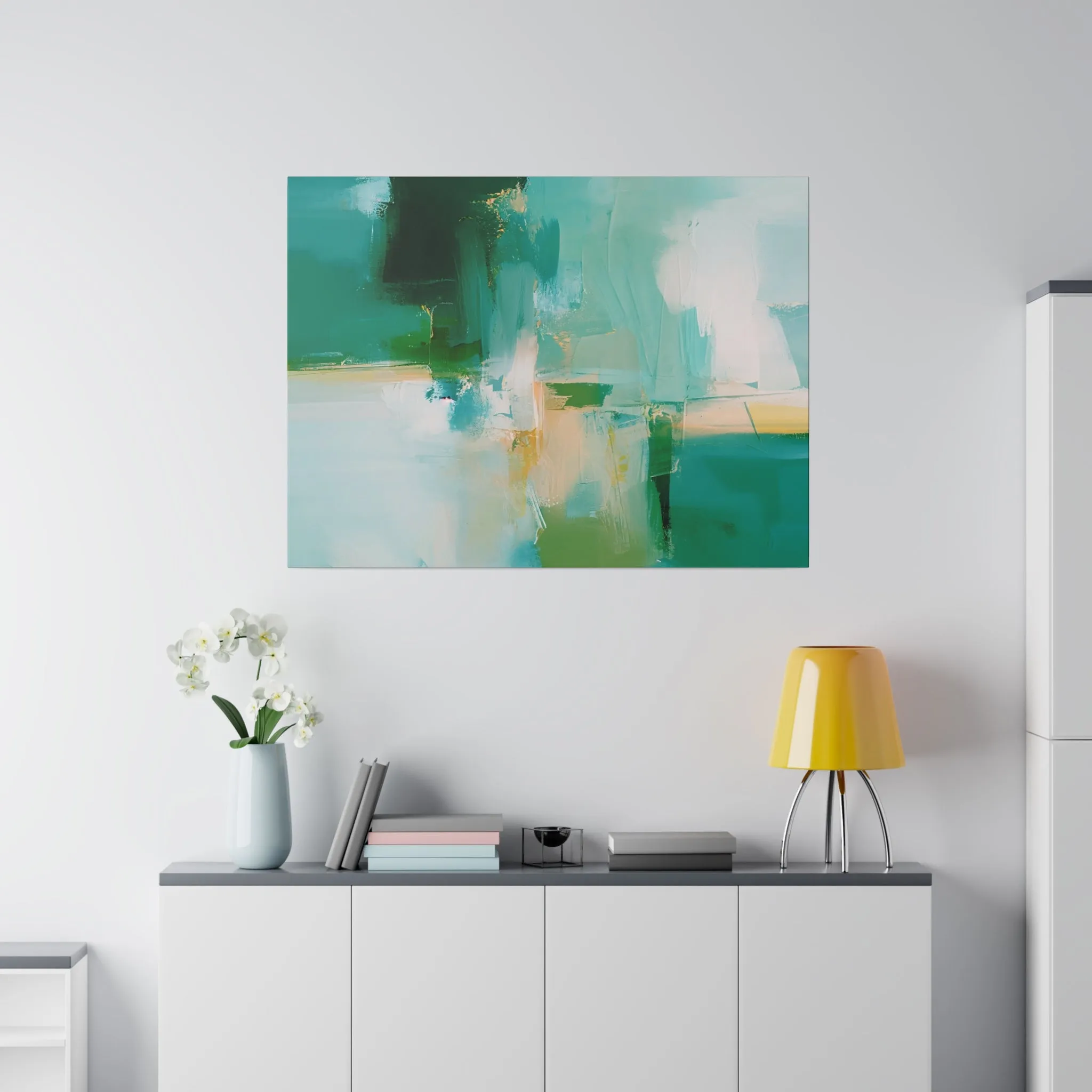 Abstract Canvas Wall Art | Sage Green Wall Artwork