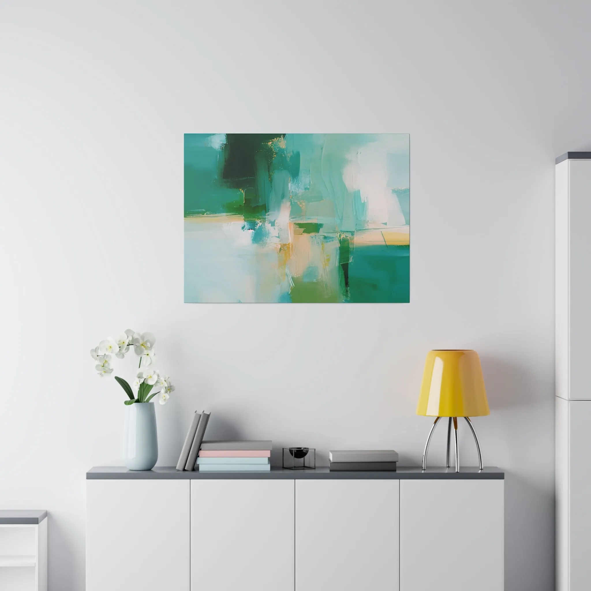 Abstract Canvas Wall Art | Sage Green Wall Artwork