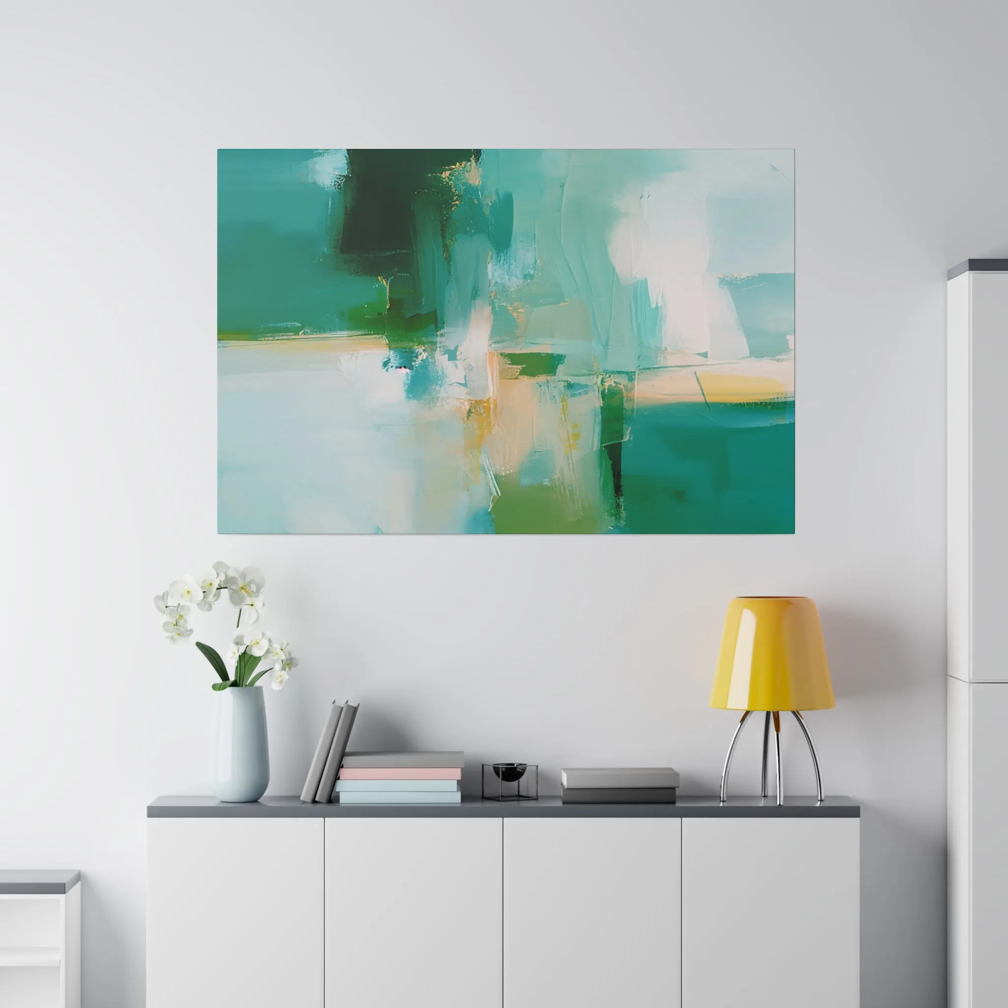 Abstract Canvas Wall Art | Sage Green Wall Artwork