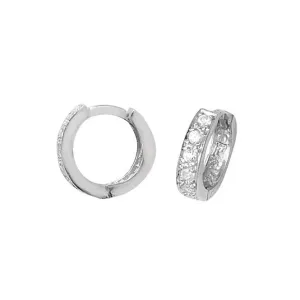 Acotis Silver Earrings Hinged Zirconia G5989