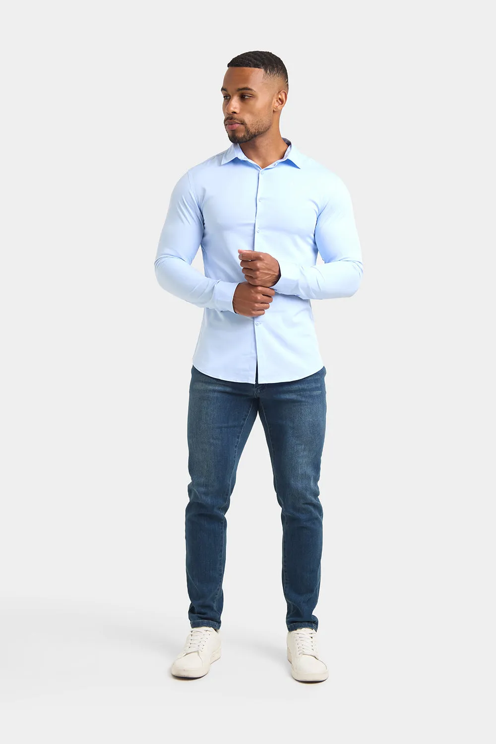 Bamboo Shirt in Pale Blue