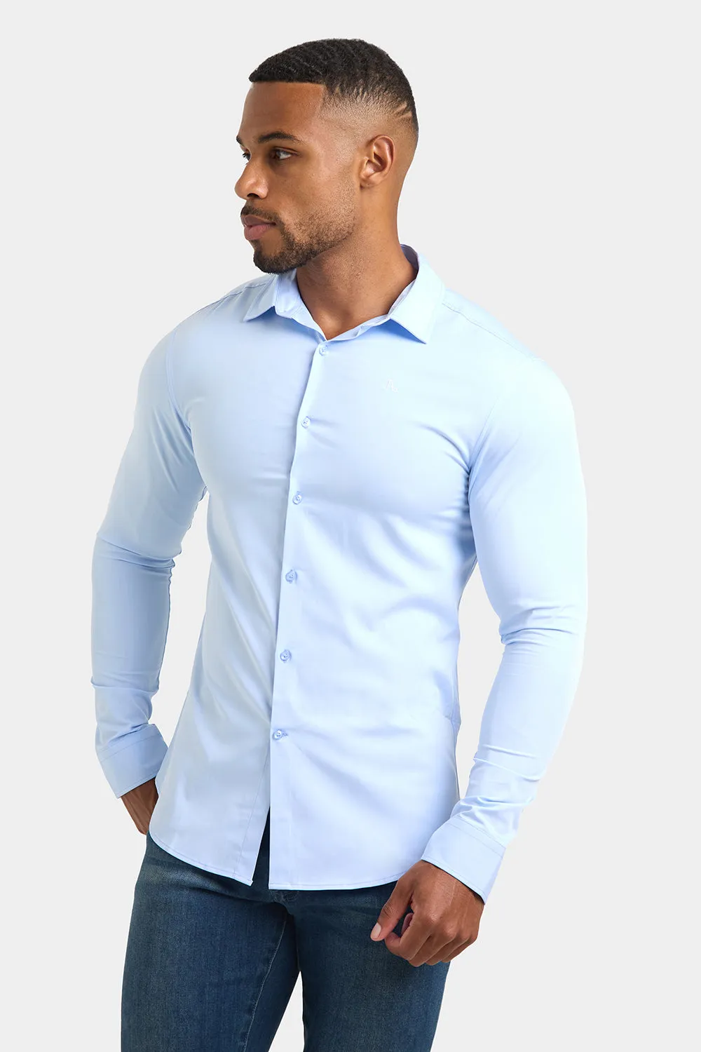 Bamboo Shirt in Pale Blue