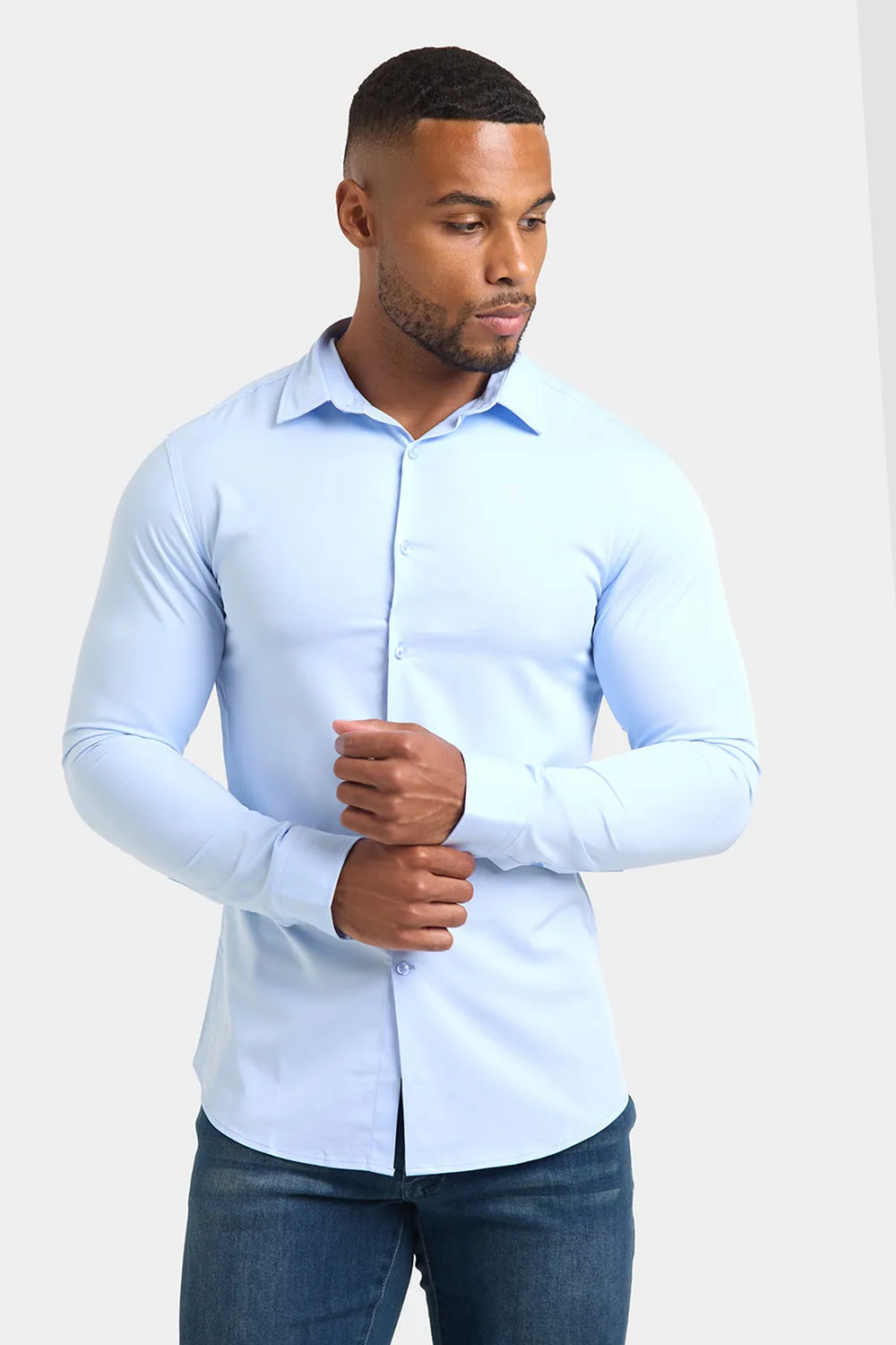 Bamboo Shirt in Pale Blue