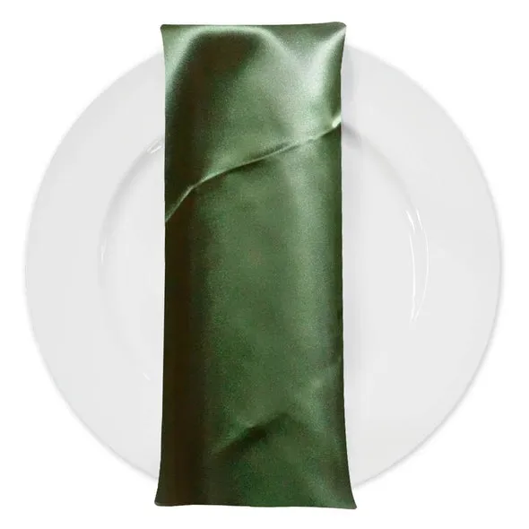 Bridal Satin Table Napkin in Dark Sage 377