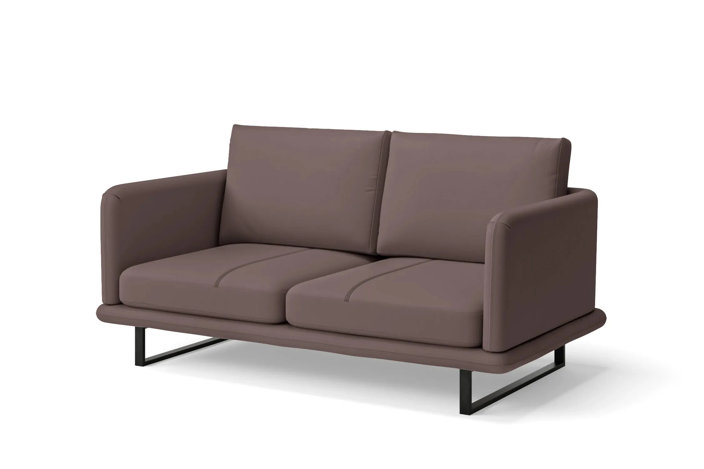 Calabria 2 Seater Sofa Rose Taupe Leather