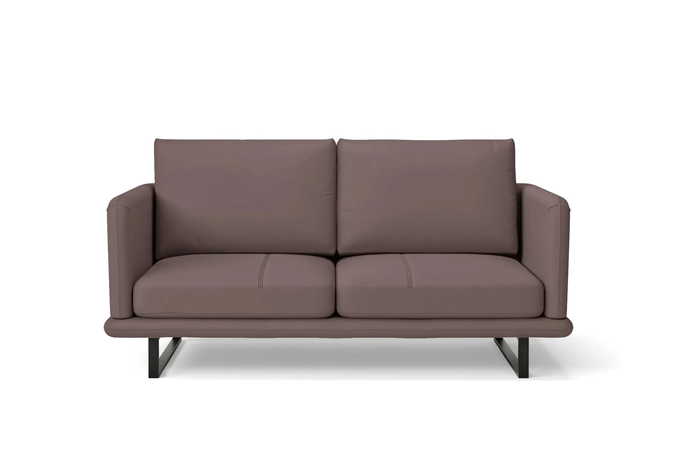 Calabria 2 Seater Sofa Rose Taupe Leather