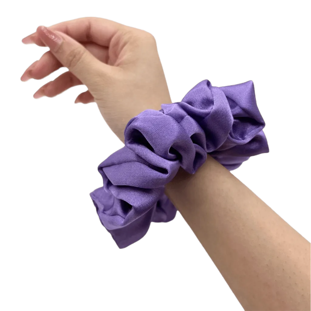 Calming Lilac Satin Silk Scrunchie