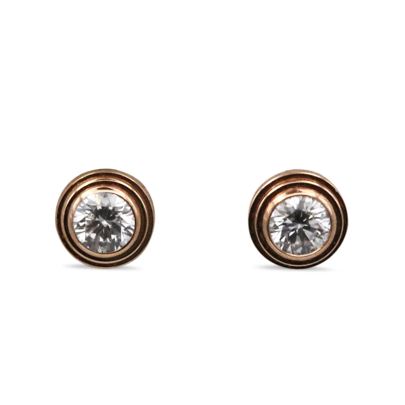 Cartier D'Amour XS Diamond Stud Earrings - 18ct Rose Gold