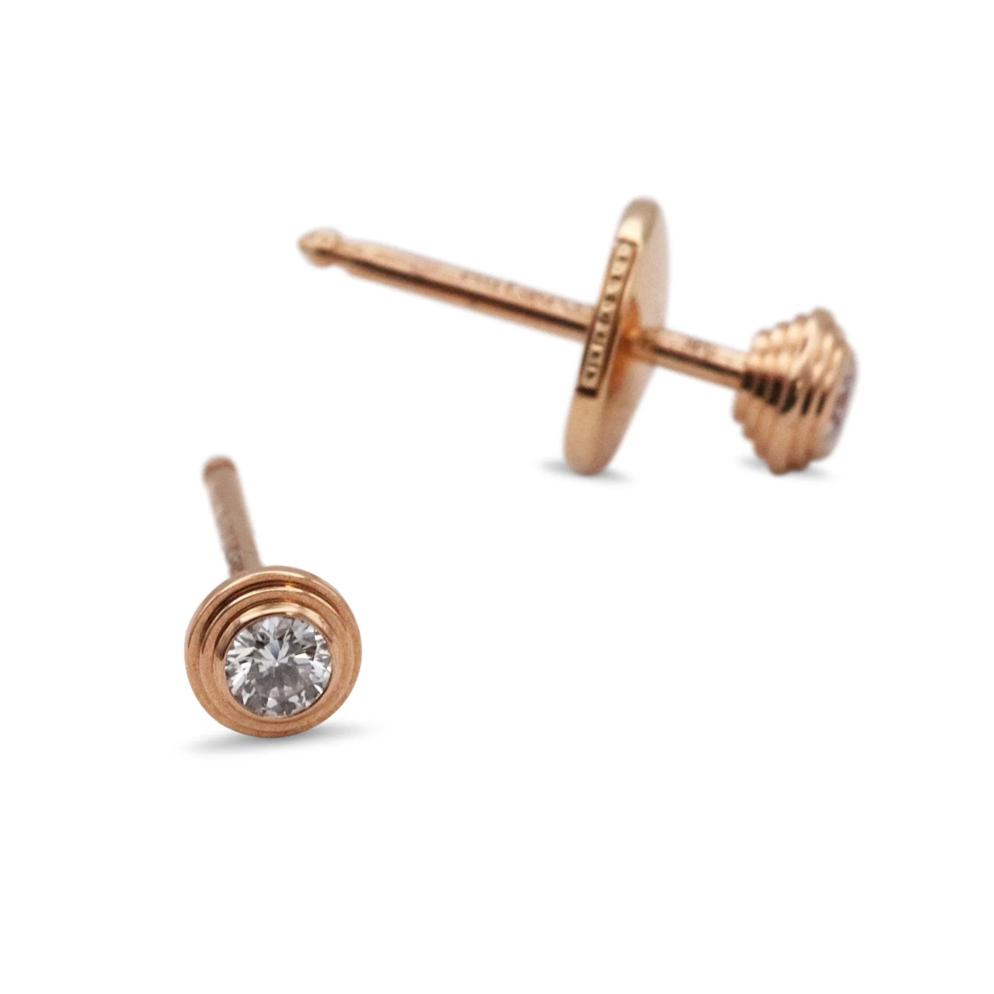 Cartier D'Amour XS Diamond Stud Earrings - 18ct Rose Gold