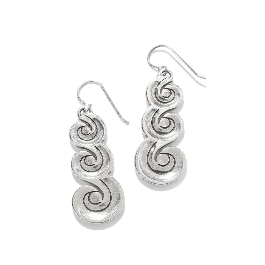 Contempo Moda Swirl French Wire Earrings