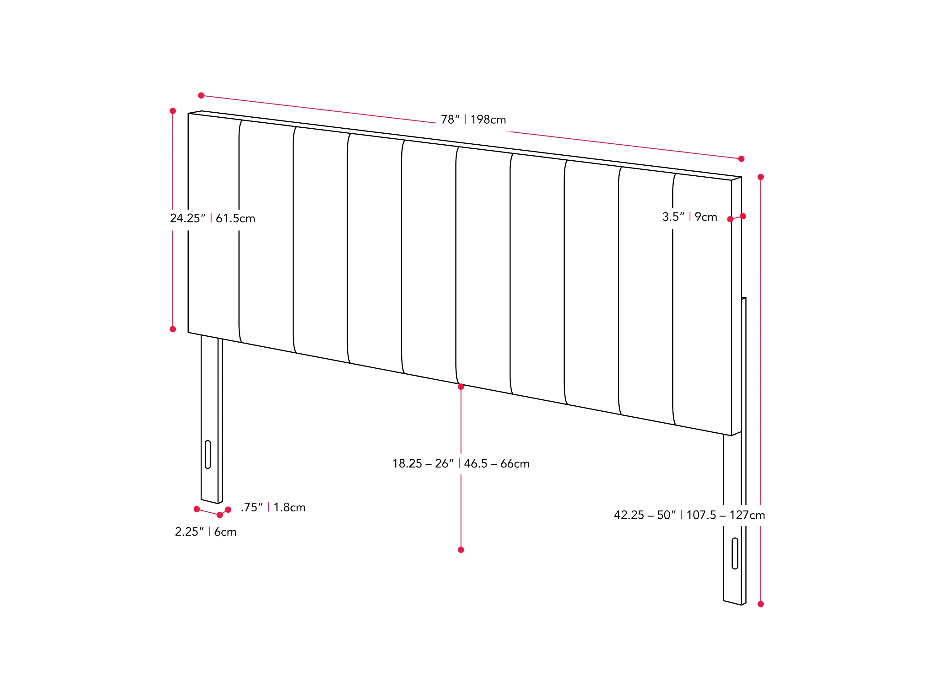 Cream Panel Headboard, King