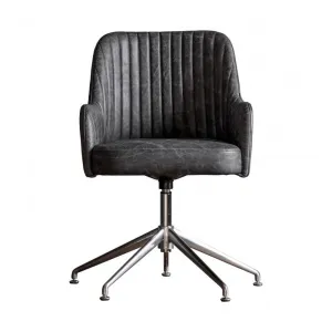 Curie Swivel Chair Antique Ebony