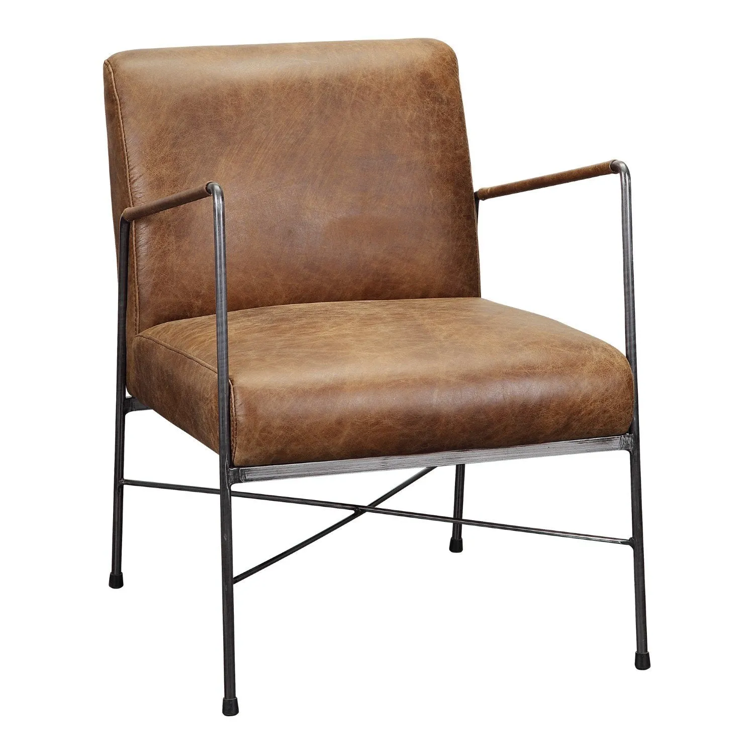 Dagwood Leather Arm Chair Brown