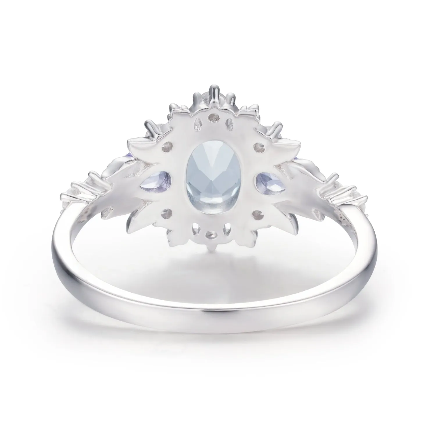 Dahlia Aquamarine Tanzanite Ring©