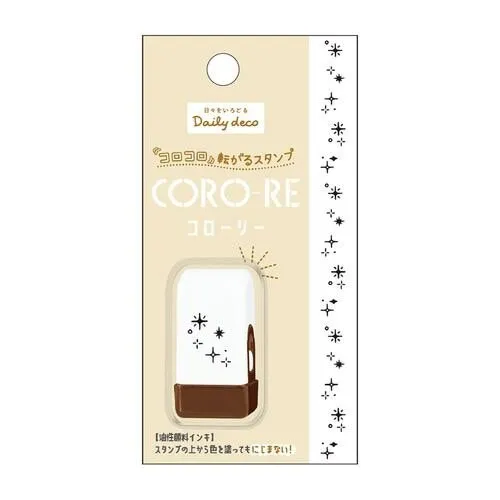 DOTS Kamio CORO-RE Rolling Stamp Oil-Based Pigment Ink Permanent Ink Stamp Cat Stamp Leaves Stamp Dots Stamp Stars Stamp | 209228