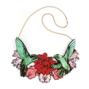 DOUBLE HUMMINGBIRD . necklace