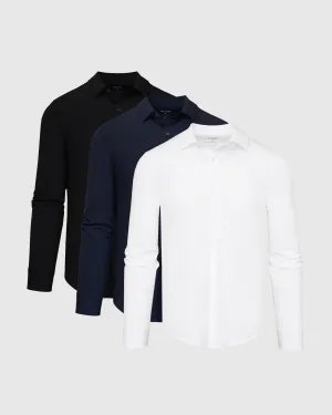 Essential Performance Lightweight Dress Shirt 3-Pack