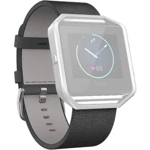 Fitbit Blaze Genuine Leather Band Strap & Frame Small - Black