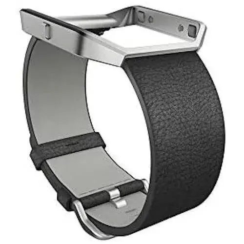 Fitbit Blaze Genuine Leather Band Strap & Frame Small - Black