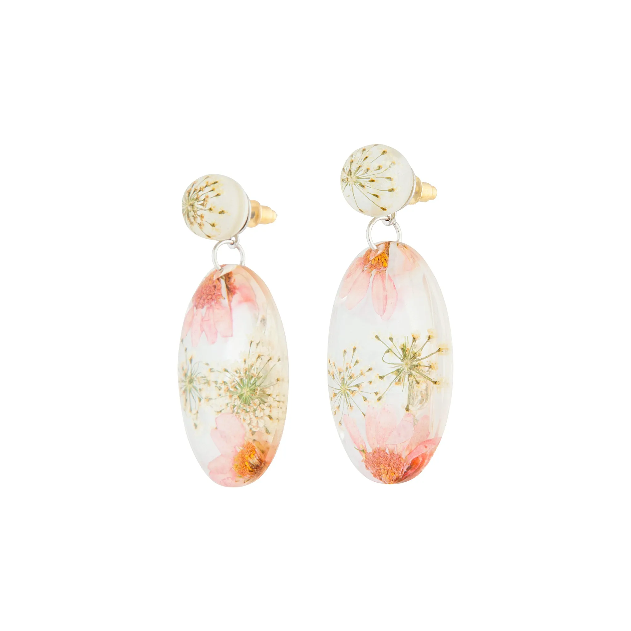 Flower Trap Resin Earrings