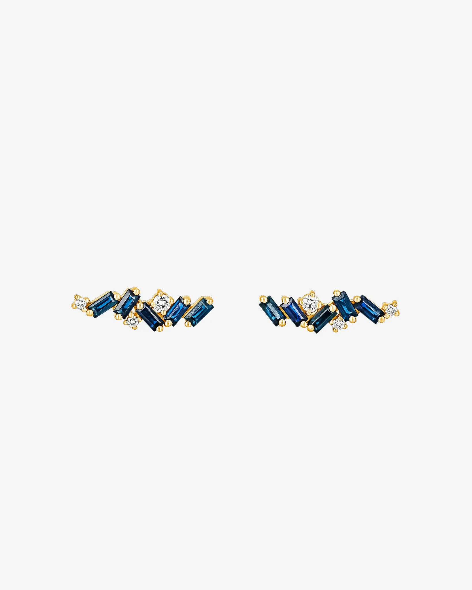 Frenzy Dark Blue Sapphire Studs