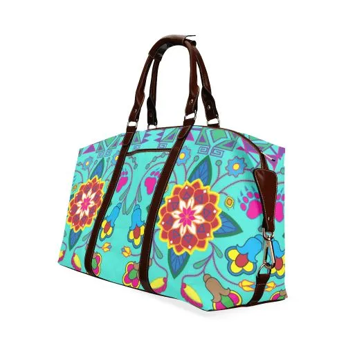 Geometric Floral Winter-Sky Classic Travel Bag