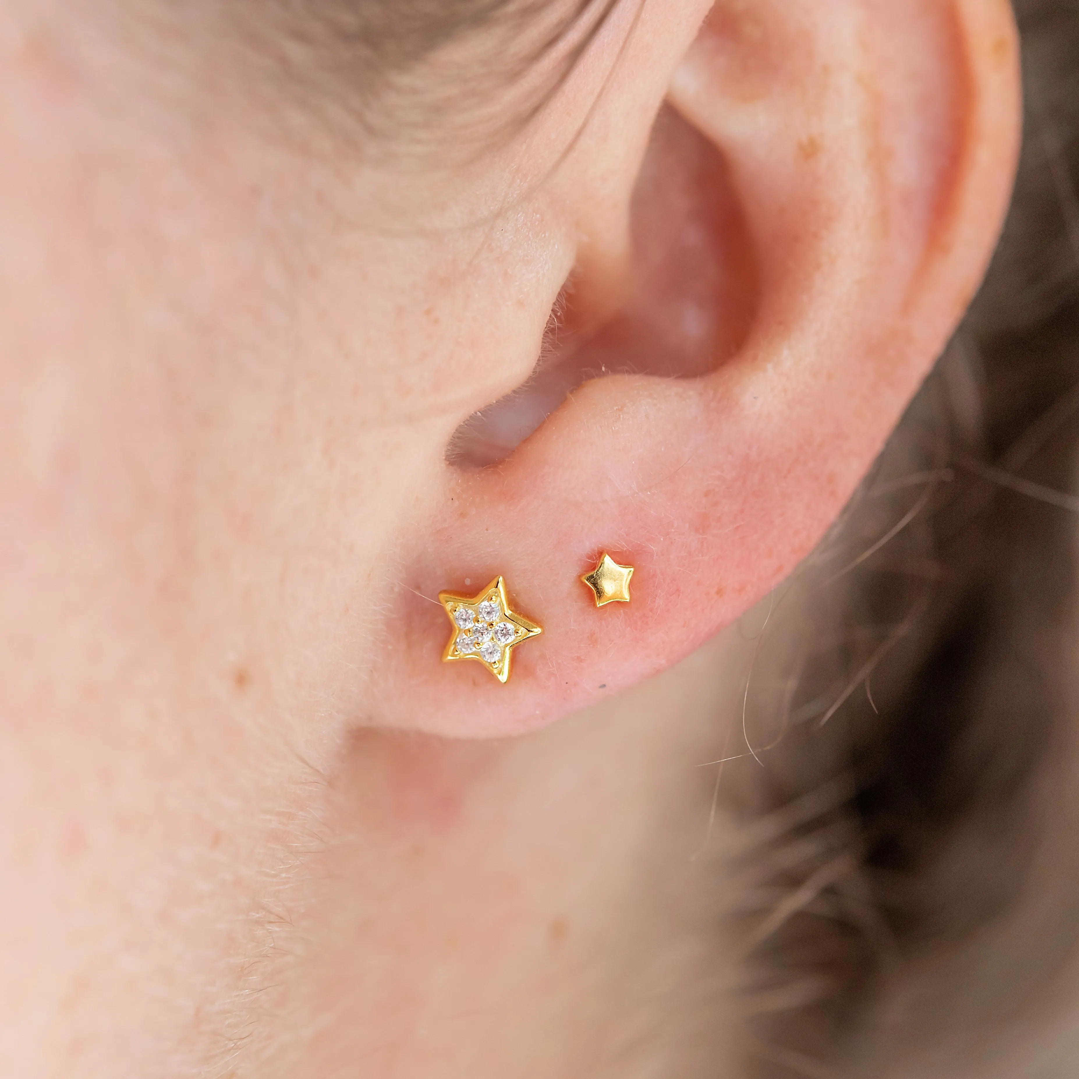 Gold Star Studs