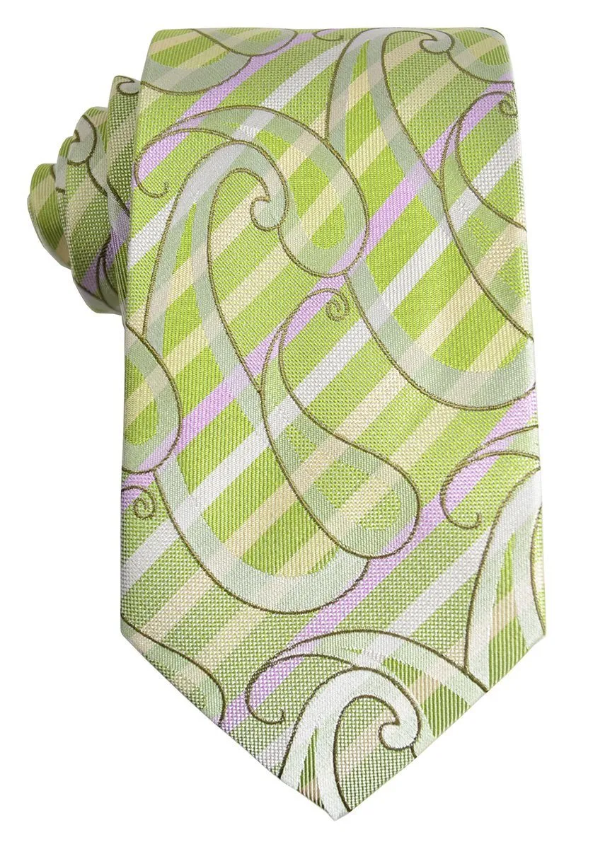 Green Silk Tie and Pocket Square