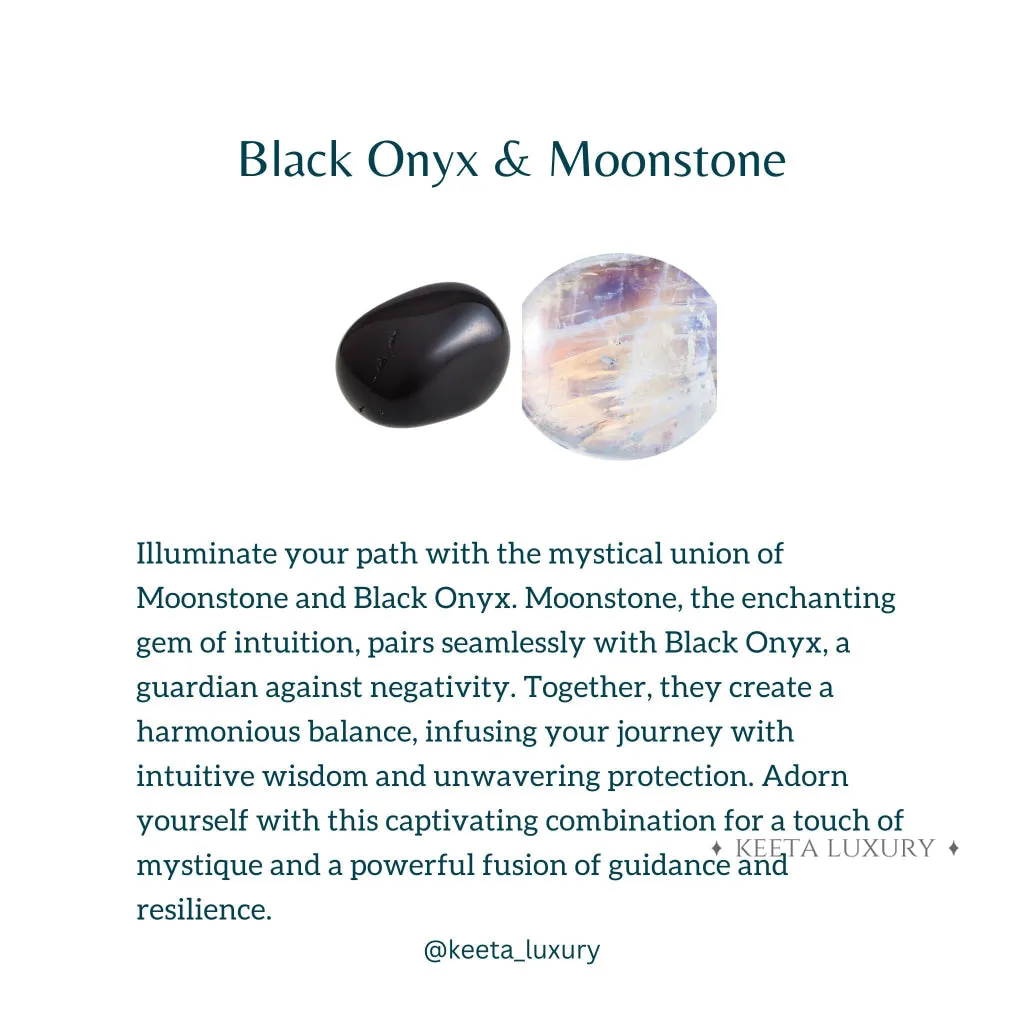 Hybrid - Moonstone & Onyx Earrings