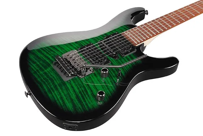 Ibanez KIKOSP3TEB Kiko Loureiro Signature Electric Guitar (Transparent Emerald Burst)