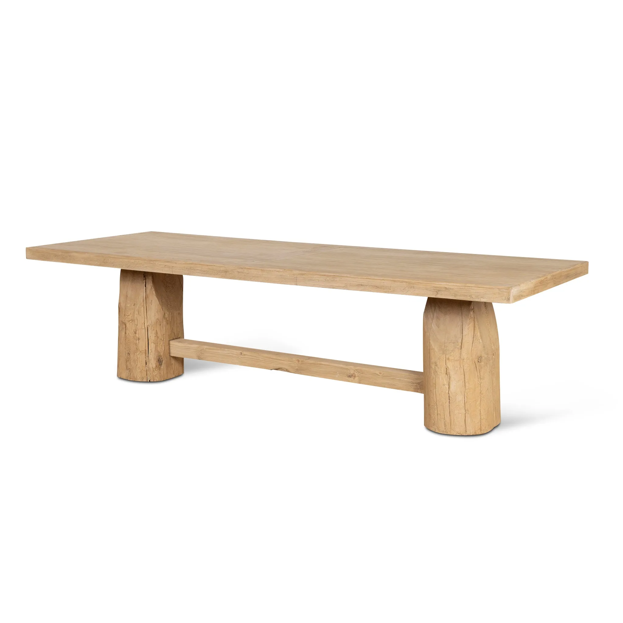 Josif 2.2m Elm Dining Table - Natural