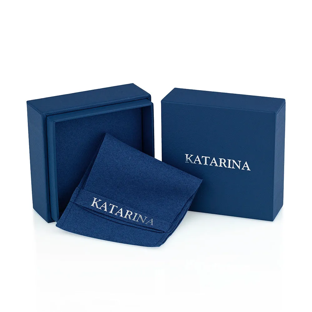 KATARINA 1/4 cttw Bezel Set Diamond Stud Earrings