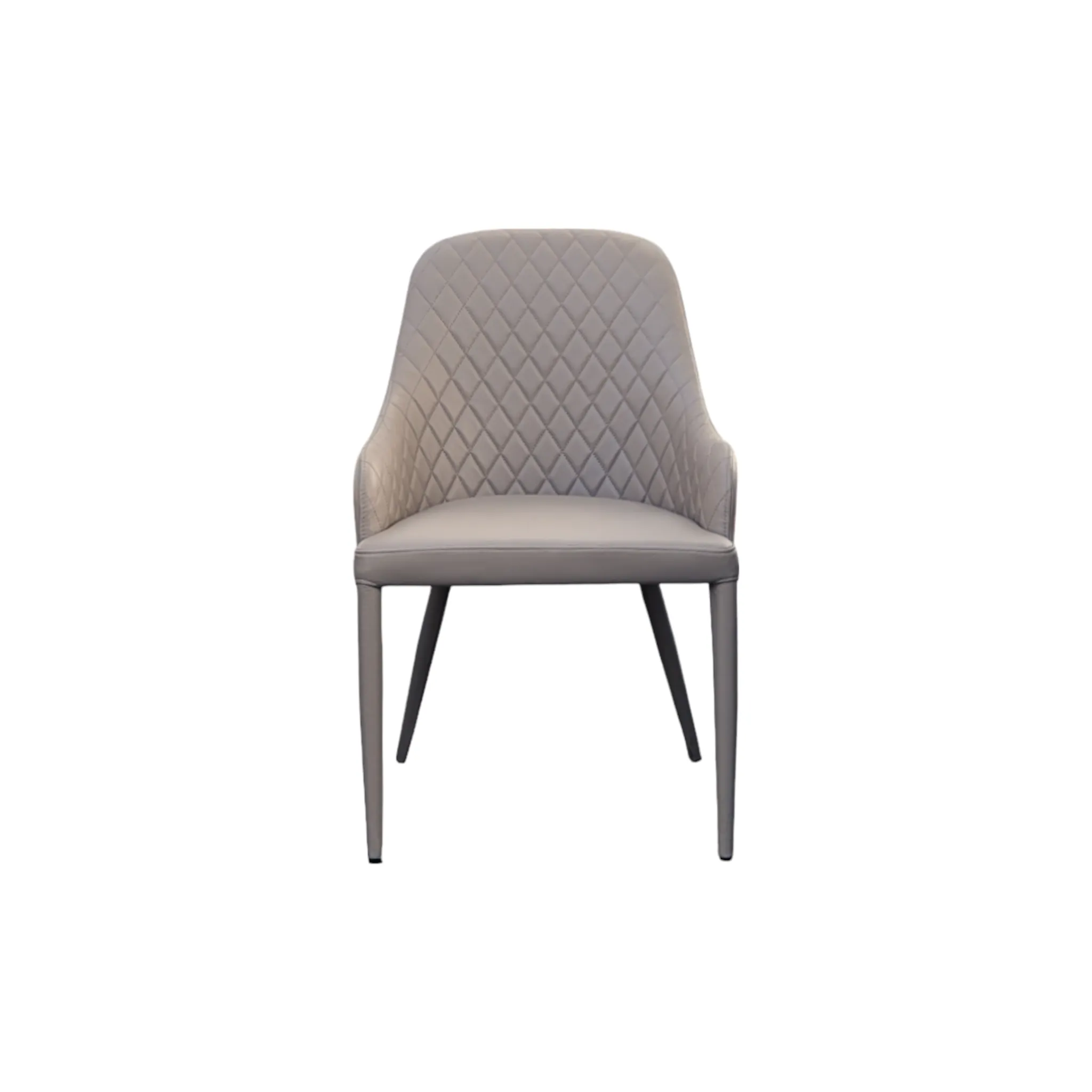 Kosta Dark Grey Leather Dining Armchair