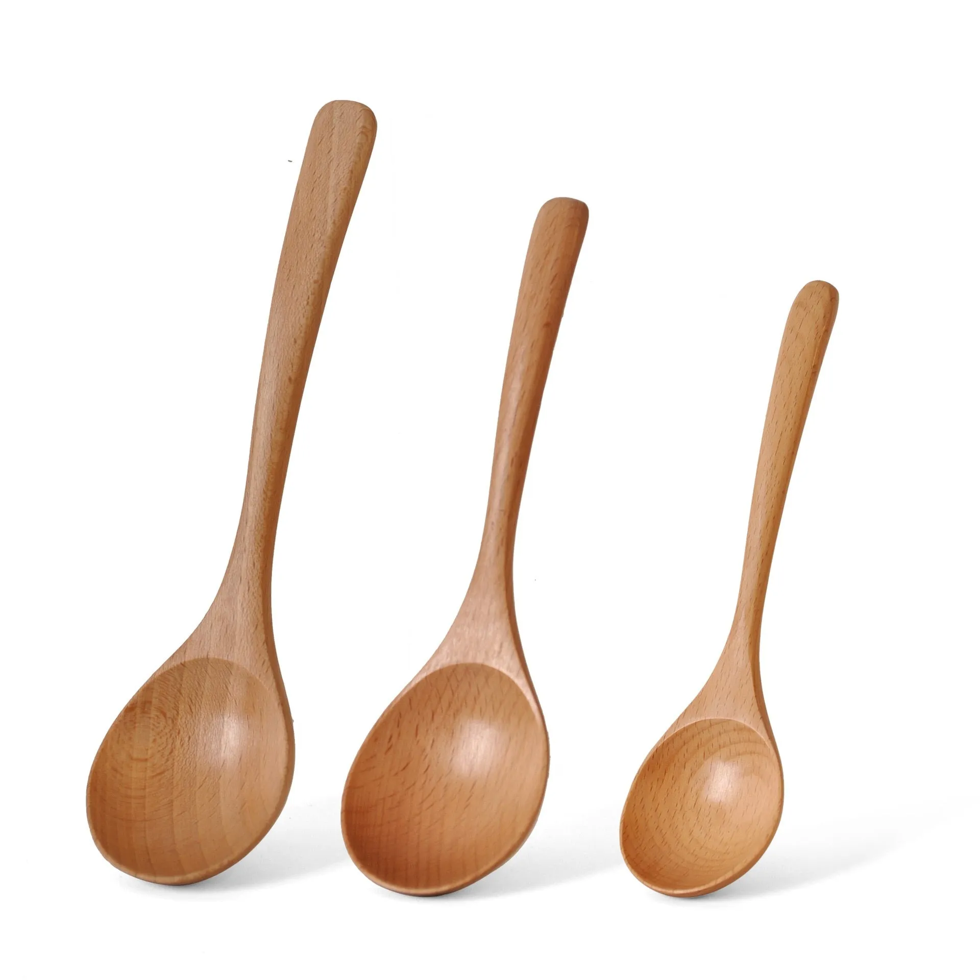 Large Wooden Soup Scoops with Long Handle