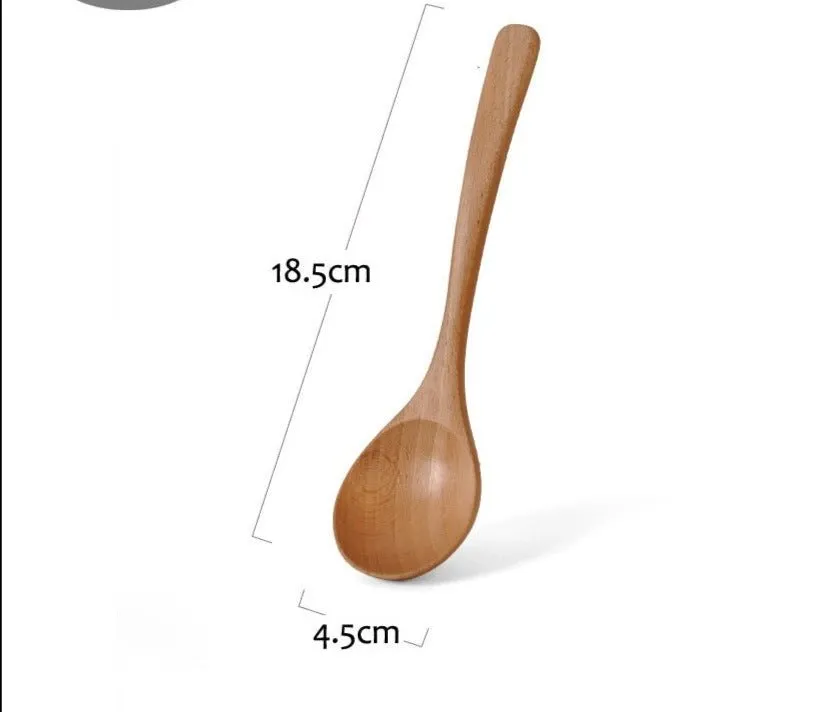 Large Wooden Soup Scoops with Long Handle