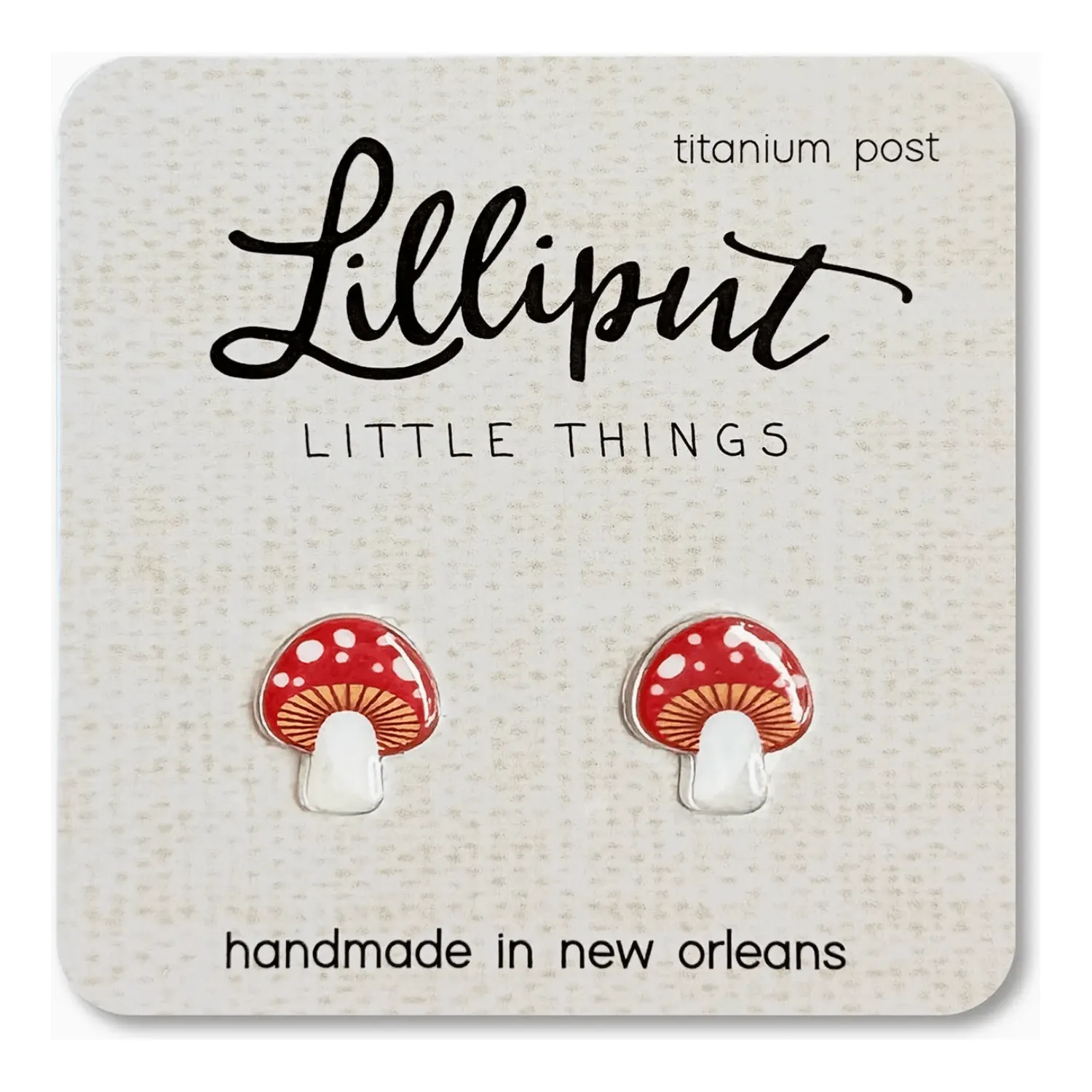 Lilliput Little Things Mushroom Earrings