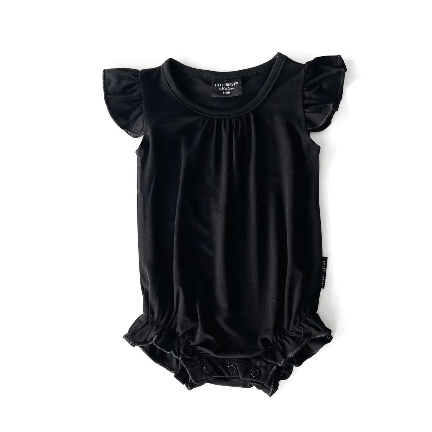 Little Bipsy Flutter Sleeve Onepiece - Black