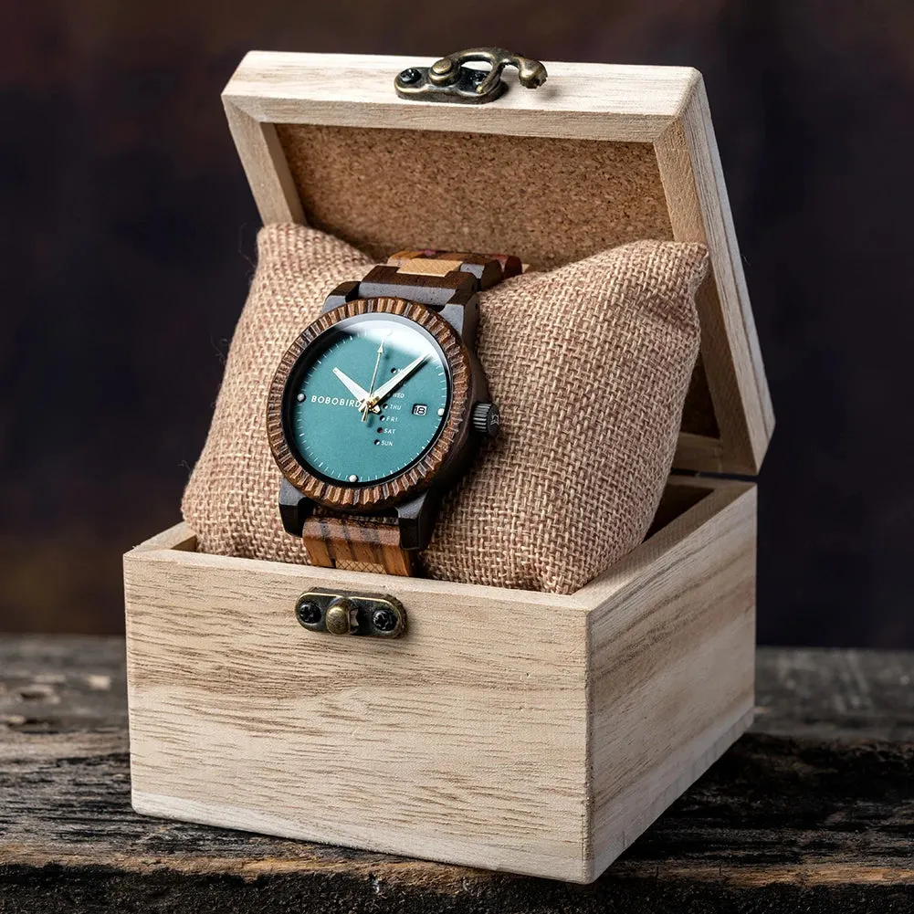 Men's Wooden Quartz Wristwatches