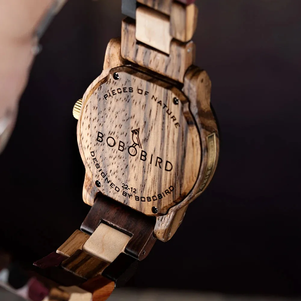 Men's Wooden Quartz Wristwatches