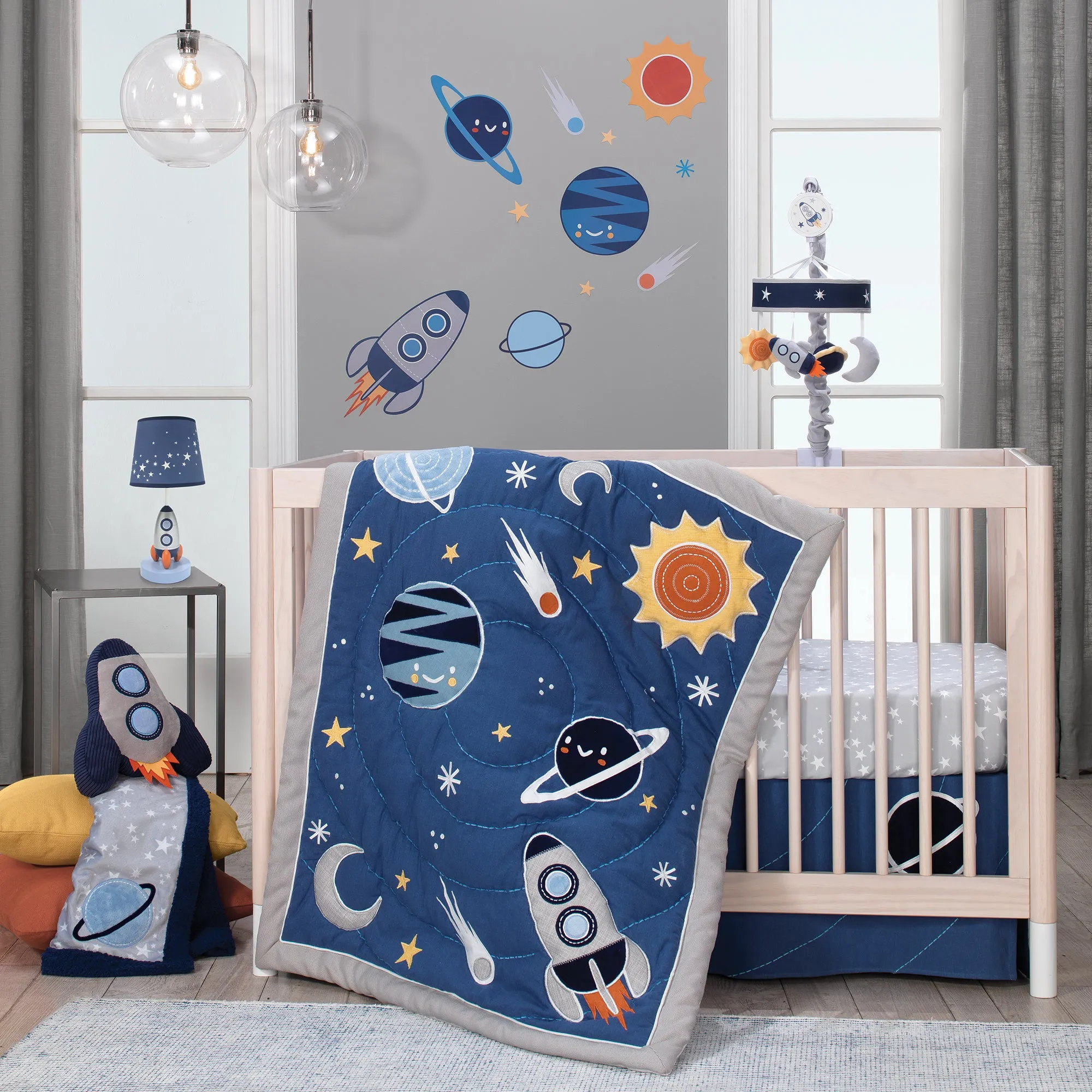 Milky Way Star Cotton Fitted Crib Sheet