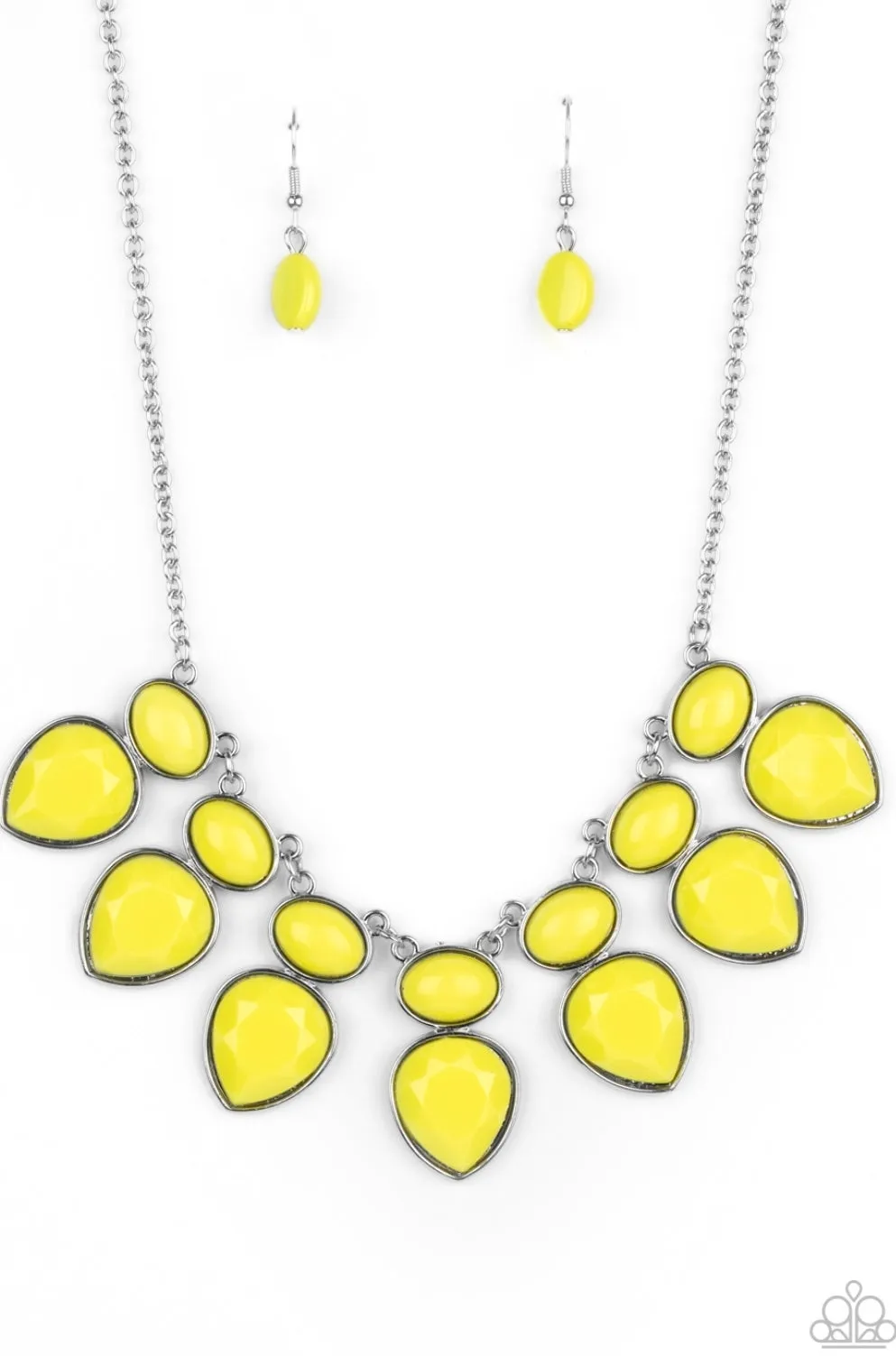 Modern Masquerade Yellow Necklace - Paparazzi Accessories