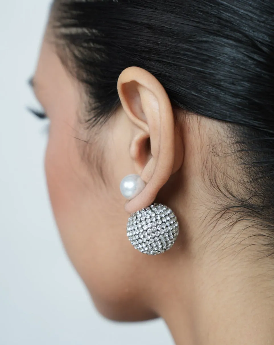 Nano Meteor Earrings In Sparkling White