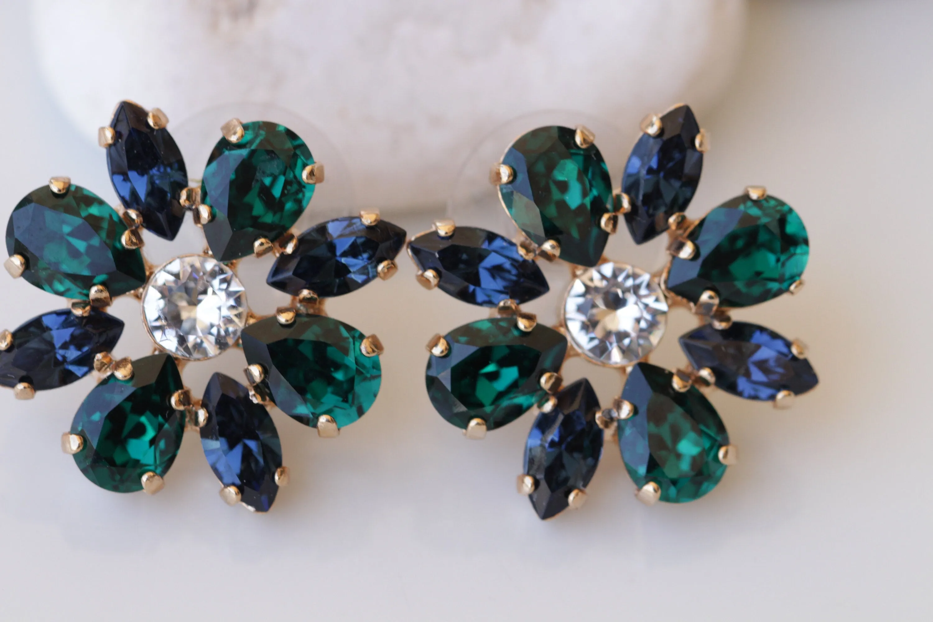 NAVY AND EMERALD Earrings