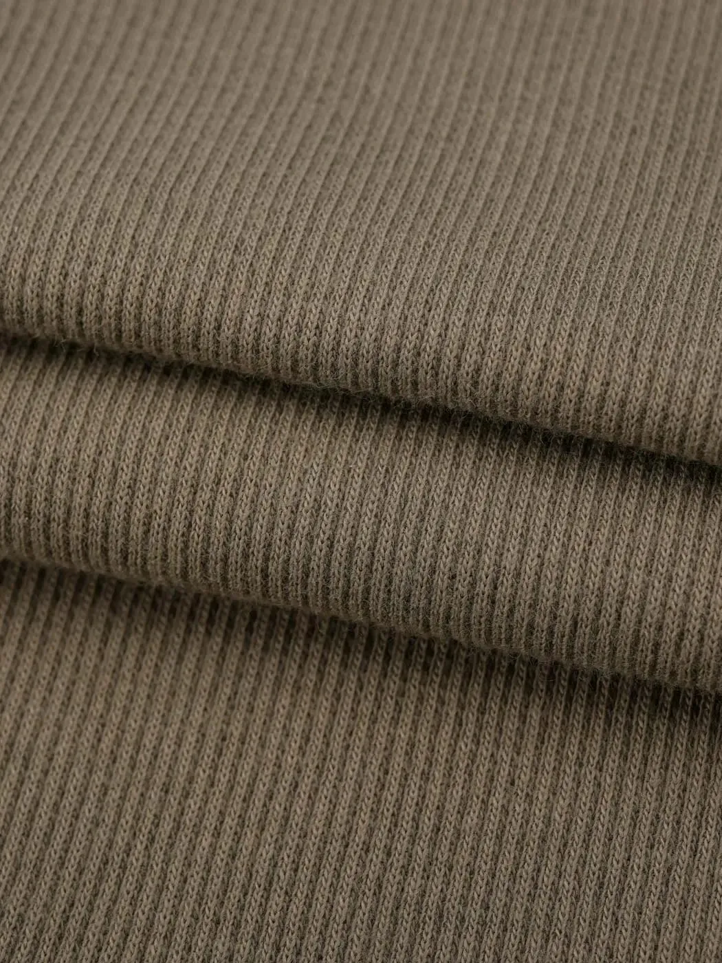 Organic Cotton Mid-Weight Stretched Rib Fabric ( KR13815 )